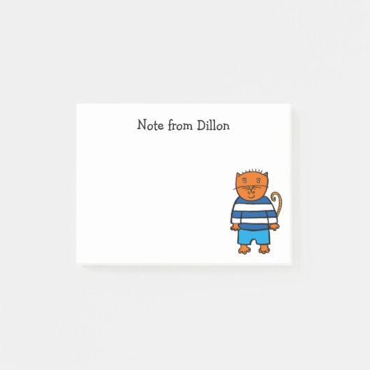 Personalisierte Dillon die Katze Post-it Klebezettel (Vorderseite)