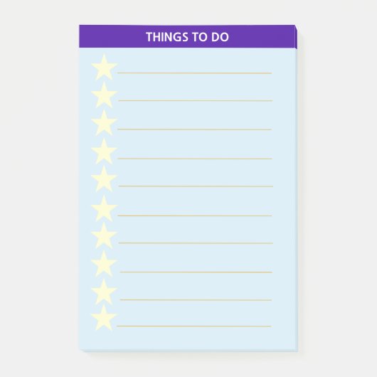 Personalisierte Dinge, die man tun kann, Sterne Post-it Klebezettel (Vorderseite)