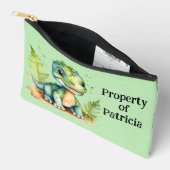 Personalisierte Dino Pouch Tasche - Druck Schneide (Offen)