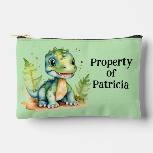 Personalisierte Dino Pouch Tasche - Druck Schneide (Vorderseite)