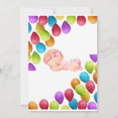 Personalisierte Dinosaur Babydusche Einladung (Rückseite)