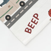 Personalisierte Dinosaurier fahren in Traffic Tale Fleecedecke (Ecke)