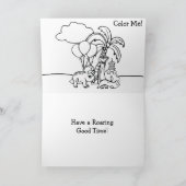 Personalisierte Dinosaurier-Geburtstagskarte Karte (Innenseite)