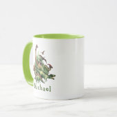 Personalisierte Dinosaurier in der Tasse der Jungl (Vorderseite Links)