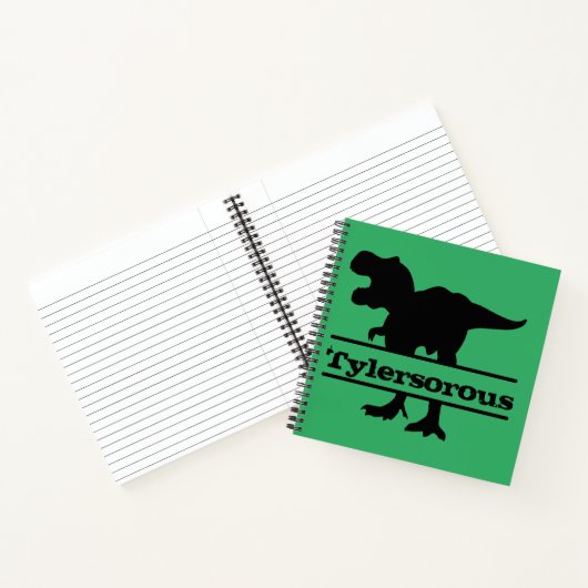 Personalisierte Dinosaurier Kinder Name Notebook Notizblock (Innenseite)