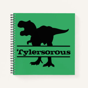 Personalisierte Dinosaurier Kinder Name Notebook Notizblock