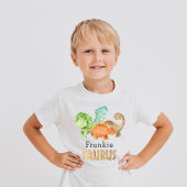 Personalisierte Dinosaurier Kinderdusche Baby T-shirt