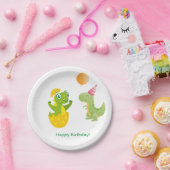 Personalisierte Dinosaurier Papierplatte Pappteller (Party)