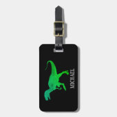 Personalisierte Dinosaurier-Reise Gepäckanhänger (Vorderseite vertikal)
