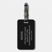 Personalisierte Dinosaurier-Reise Gepäckanhänger (Rückseite vertikal)