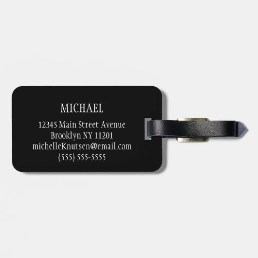 Personalisierte Dinosaurier-Reise Gepäckanhänger (Rückseite horizontal)