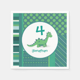 Personalisierte Dinosaurier Serviette