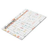 Personalisierte Dinosaurier-Tageskarte Notizblock (angewinkelt)