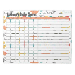 Personalisierte Dinosaurier-Tageskarte Notizblock