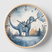 Personalisierte Dinosaurier-Uhr Uhr (Vorderseite)