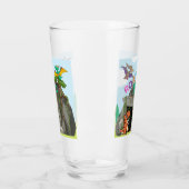 Personalisierte Dinosaurier und Freunde Glas (Links)