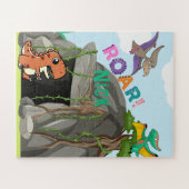 Personalisierte Dinosaurier und Freunde Puzzle (Horizontal)