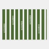 Personalisierte Dinosaurier Weiße und Grüne Kinder Geschenkpapier Set (Vorderseite 3)