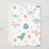 personalisierte Dinosaurierkarte für Kinder Einladung (Rückseite)