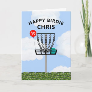 Personalisierte Disc-Golf-Geburtstagskarte Karte