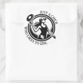 Personalisierte Disc Golf Runder Aufkleber (Tasche)