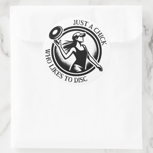 Personalisierte Disc Golf Runder Aufkleber (Tasche)