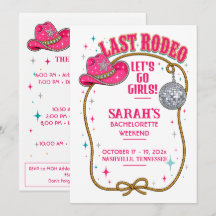 Personalisierte Disco-Cowgirl-Junggesellinnenabsch