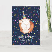 Personalisierte Disco-Guinea Geburtstagskarte Karte (Vorderseite)