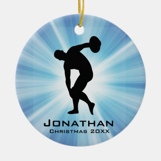 Personalisierte Discus Thrower Ornament (Vorne)