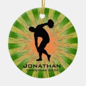 Personalisierte Discus Thrower Ornament (Vorne)