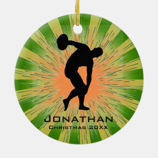 Personalisierte Discus Thrower Ornament (Hinten)
