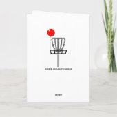 Personalisierte Disk Golf Geburtstagskarte Karte (Rückseite)