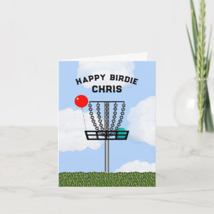 Personalisierte Disk Golf Geburtstagskarte Karte
