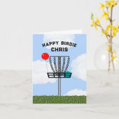 Personalisierte Disk Golf Geburtstagskarte Karte (Gelbe Blume)