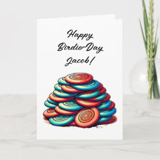 Personalisierte Disk Golf zum Geburtstag Karte