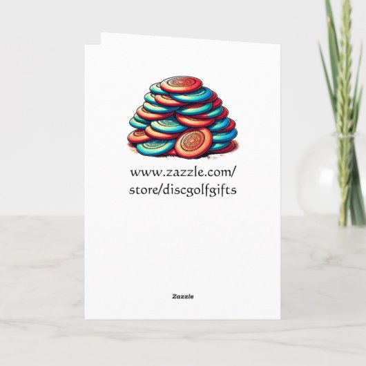 Personalisierte Disk Golf zum Geburtstag Karte (Rückseite)