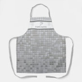 Personalisierte diskothematische Schürze mit Monog (Vorderseite)