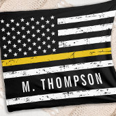 Personalisierte Dispatcher-Flag-Goldlinie Fleecedecke