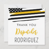 Personalisierte Dispatcher Thin Gold Linie Vielen Dankeskarte (Vorderseite)