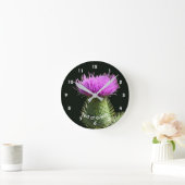 Personalisierte Distelblume Runde Wanduhr (Zuhause)