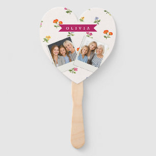 Personalisierte Ditsy Blumen Cottagecore Wildblume Fächer