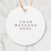 Personalisierte Ditsy Floral Baby Shower Geschenkm Geschenkanhänger (Rückseite)