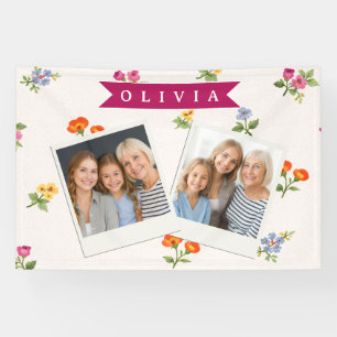 Personalisierte Ditsy Floral Cottagecore Wildblume Banner
