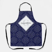 Personalisierte Ditsy Winter Snow Angels Snowmen T Schürze (Vorderseite)