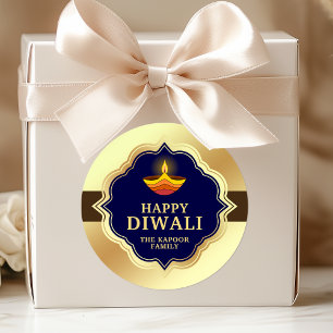 Personalisierte Diwali-Aufkleber Runder Aufkleber