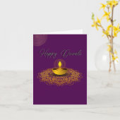 personalisierte Diwali-Grußkarte Karte (Gelbe Blume)