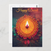 Personalisierte Diwali Postkarte (Vorne/Hinten)