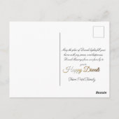 Personalisierte Diwali Postkarte (Rückseite)