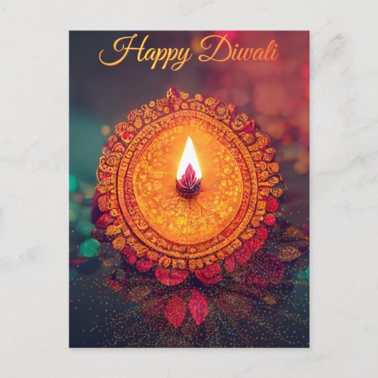 Personalisierte Diwali Postkarte (Vorderseite)
