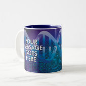 Personalisierte DNA Blue Science Zweifarbige Tasse (Vorderseite Links)